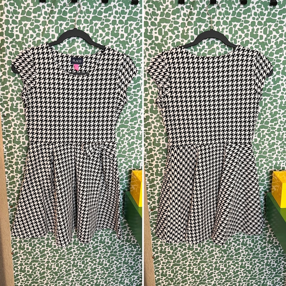 EUC 💓Place💓 Size: XL Black/White Pattern Girls Dress